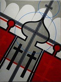 “Holy Doors” is one third of a triptych by Petr Pushkarev. Images from the Kolodzei Art Foundation courtesy The Museum of Russian Art, Minneapolis