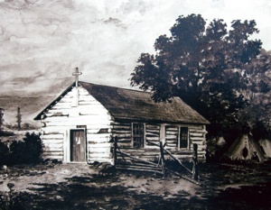 A log cabin built in 1841 served as the first cathedral in the Archdiocese of St. Paul and Minneapolis. It was called the Chapel of St. Paul