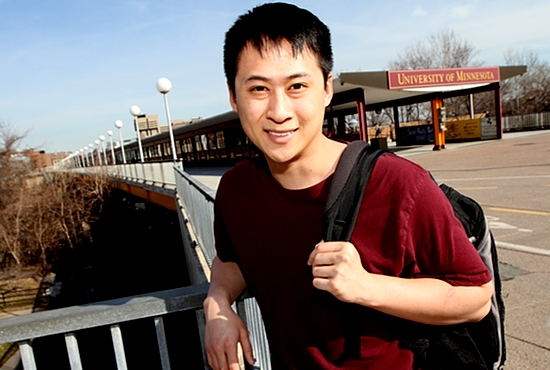 University of Minnesota law student Quang Trang looks forward to joining the Catholic Church at the Easter Vigil at St. Lawrence-Newman April 4. He was especially drawn to the Church because of the sacrament of reconciliation, which he says will help resolve anger he has had toward his brother.