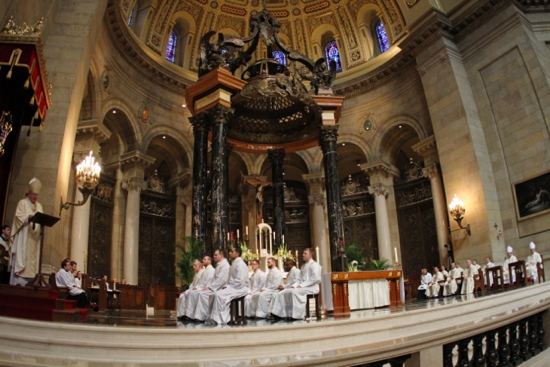 Archbishop John Nienstedt delivers his homily during the ordination Mass. Dave Hrbacek/The Catholic Spirit