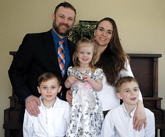 Christian and Tamara Breczinski with their children Andrew, left, Sophia, center, and John, right. Submitted photo