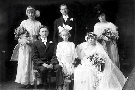 The first couple to get married at the Cathedral of St. Paul?were Adolph Schmit and Daisey Rettinger. The wedding took place April 14, 1915. Photo courtesy the Cathedral of St. Paul