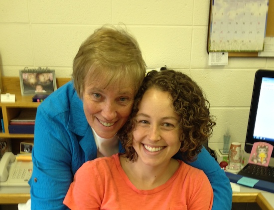 Sinsinawa Dominican Sister Jeri Cashman, left, and a novice in the congregation, Sister Christin Tomy. Courtesy Sister Jeri Cashman