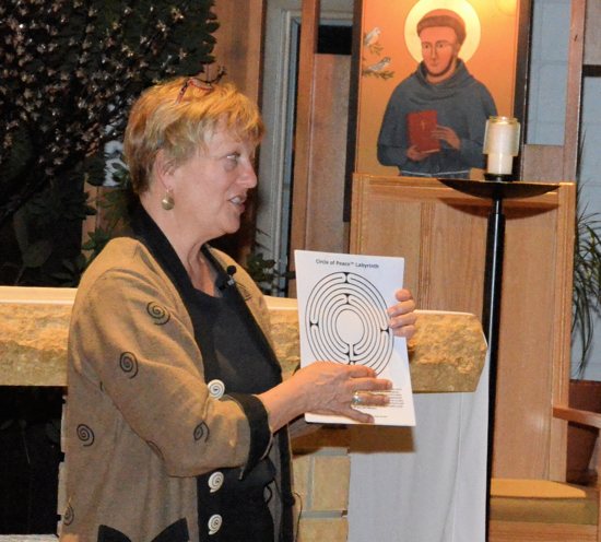 Labyrinth designer Lisa Moriarty presents on labyrinths at Franciscan Retreats and Spirituality Center April 20. Courtesy Brother Bob Roddy