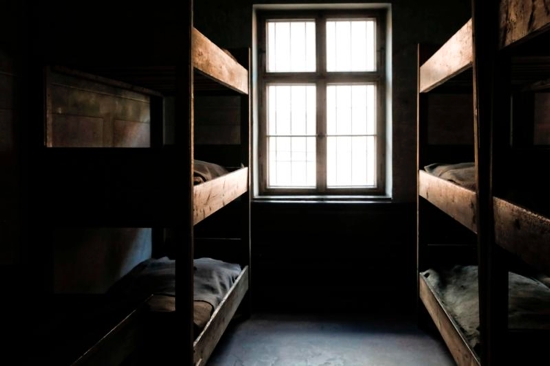 Bunk beds are seen in this Sept. 4, 2015, file photo at the Auschwitz-Birkenau Memorial and State Museum in Oswiecim, Poland. Pope Francis will visit the Nazi-era concentration camp when he participates in World Youth Day in nearby, Krakow in July. CNS photo/Nancy Wiechec