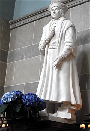 This statue of St. Thomas More is located in the church of St. Thomas More in St. Paul. Courtesy St. Thomas More parish