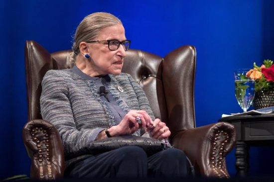 U.S. Supreme Court Justice Ruth Bader Ginsburg speaks Sept. 12 at the University of Notre Dame in Indiana. CNS photo/Matt Cashore, University of Notre Dame)