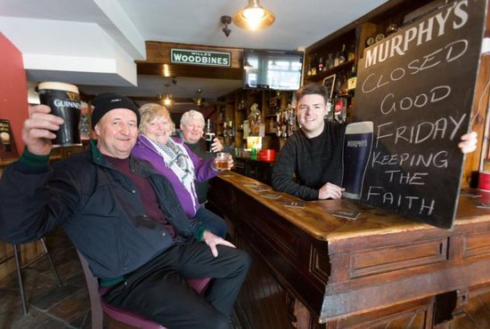 Irish pubs remaining closed on Good Friday