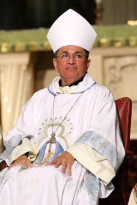 Auxiliary Bishop Juan Jose Pineda Fasquelle of Tegucigalpa, Honduras, listens to the readings while celebrating Mass in early February at St. Patrick's Cathedral in New York City.