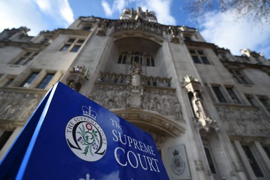 The Supreme Court of the United Kingdom is pictured in 2016 in London.