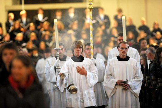 An altar server swings a censer during the opening Mass of the annual meeting of the German bishops' conference in 2010 in Fulda. A 350-page document leaked to German media and published Sept. 12 documents nearly 3,700 cases of alleged sexual abuse of minors by Catholic priests, deacons and clergy in Germany over a 68-year period.