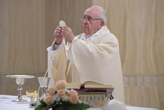 Several members of the pope's advisory Council of Cardinals were present at the Mass on the first day of three days of council meetings.