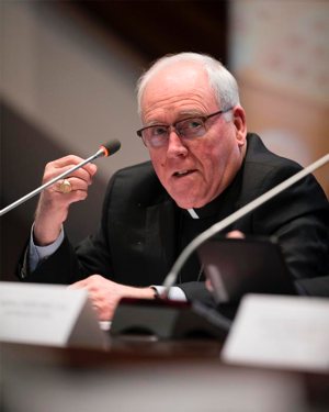 Bishop Richard J. Malone of Buffalo, N.Y., is seen at the headquarters of U.S. Conference of Catholic Bishops in Washington Jan. 17.