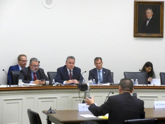 Global Health, Global Human Rights and International Organizations, and other members of the subcommittee Sept. 27. Hu's comments concerned the Chinese government's persecution of Christians and adherents of other faiths.