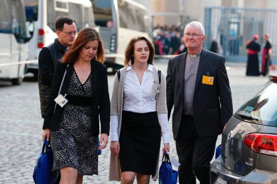 Synod delegates arrive for a session of the Synod of Bishops on young people, the faith and vocational discernment at the Vatican