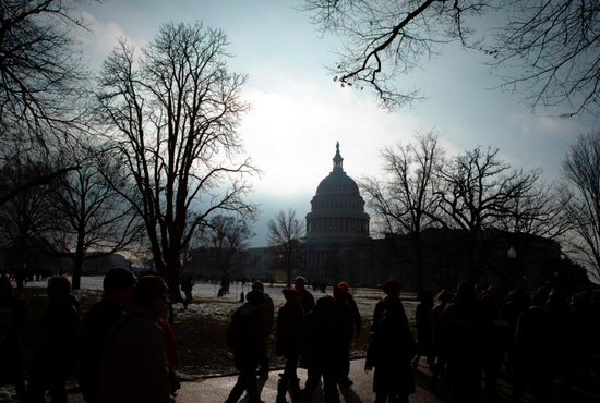 Pro-life advocates are seen near the U.S. Capitol during the annual March for Life in Washington Jan. 18.