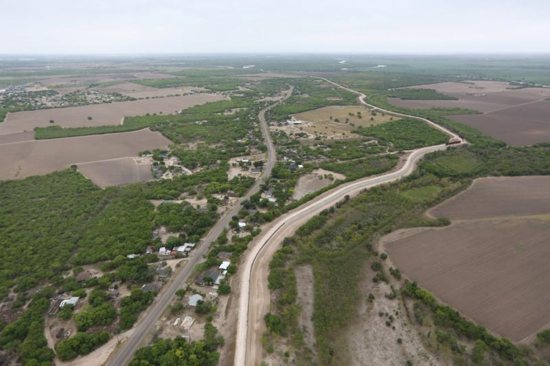 A levee, which acts as a border wall, is pictured in the Rio Grande Valley sector, near McAllen, Texas, April 4, 2018. A U.S. District Court judge in Texas ruled Feb. 6 that the Diocese of Brownsville must let the Trump administration survey land around a historic Catholic chapel in anticipation of building the proposed border wall. Judge Randy Crane said the diocese and the government must negotiate access to the property, which sits 800 feet from the southern border