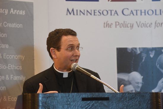 Bishop Cozzens gives the closing prayer at Catholics at the Capitol.