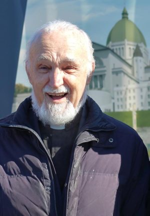 Father Claude Grou, rector of St. Joseph's Oratory in Montreal, seen June 4, 2018, was wounded March 22, 2019, after being stabbed during a televised Mass in the crypt of the oratory. 