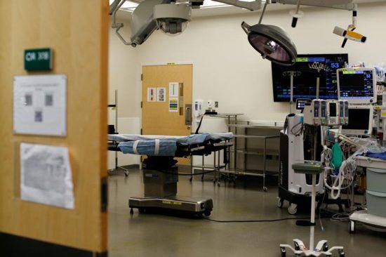 An operating room is seen at The Johns Hopkins Hospital in Baltimore May 13, 2019. Pope Francis said May 17 that health care workers who conscientiously object to a procedure to protect the life and dignity of their patients must do so respectfully.
