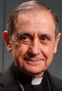 Bishop Juan Ignacio Arrieta, secretary of the Pontifical Council for Legislative Texts, attends a news conference presenting Pope Francis' new document, "Vos estis lux mundi" ("You are the light of the world") at the Vatican May 9, 2019. The document, which goes into effect June 1, contains new universal church law establishing procedures for reporting and investigating abuse within the Church.