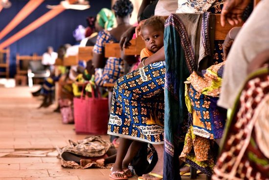 Displaced Christians attend a church service in Kaya, Burkina Faso, May 16, 2019. Bishops' conferences from Francophone West Africa have pledged solidarity with Christian communities after a spate of Islamist attacks.