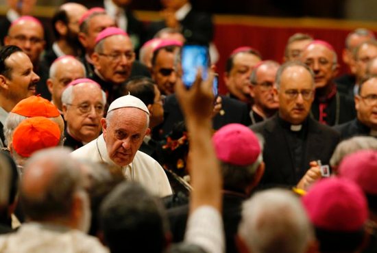 Pope Francis participates in a prayer service in St. Peter's Basilica 