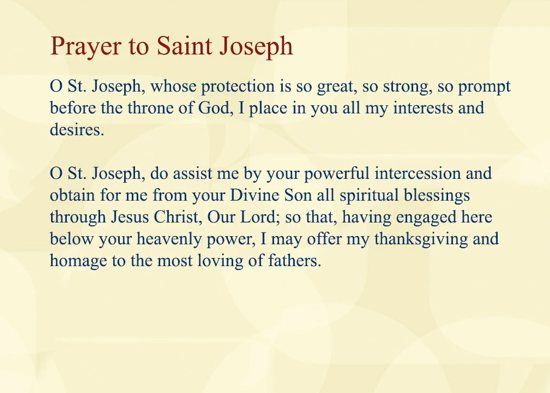prayer to St. Joseph