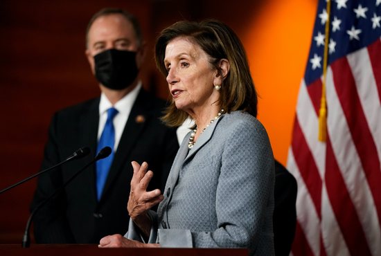 House Speaker Nancy Pelosi, D-Calif., is seen on Capitol Hill in Washington Sept. 21, 2021. CNS photo/Elizabeth Frantz, Reuters