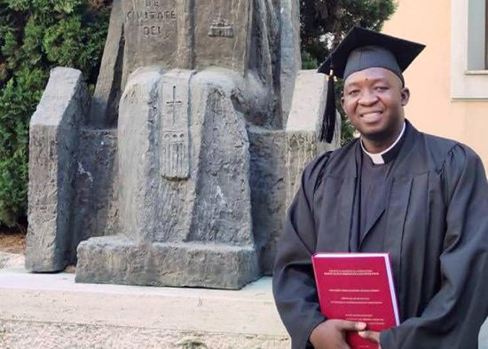 Father Julius Madaki from the Archdiocese of Kaduna, Nigeria, is seen in this undated photo. He earned his doctorate in Rome after receiving a scholarship from The Papal Foundation. Based in Philadelphia, the foundation's mission is to serve the pope and the Catholic Church "through faith, energy and financial resources."