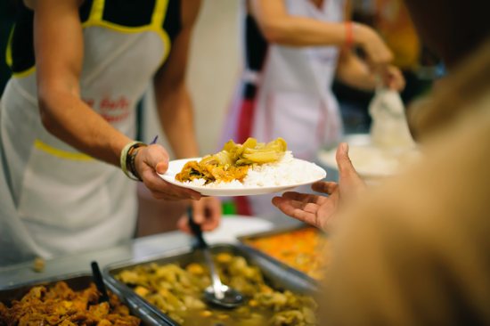 Food line, soup kitchen