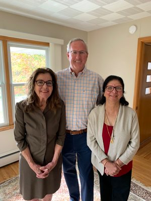 Marilyn Olson, right, Patrick Kirsch and Dorothy Arockiasamy in the home they plan to open Oct. 20 for homeless, pregnant women needing help in an area southwest of Minneapolis.