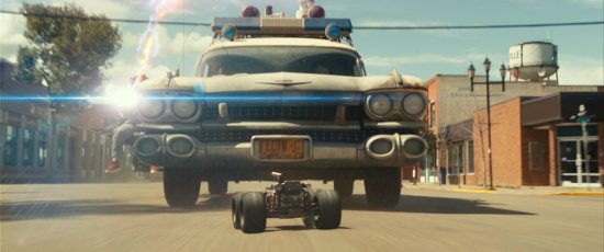 This is a scene from the movie "Ghostbusters: Afterlife." The Catholic News Service classification is A-III -- adults. The Motion Picture Association rating is PG-13 -- parents strongly cautioned. Some material may be inappropriate for children under 13.