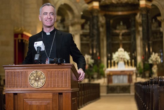 Bishop-elect Joseph Williams talks about his appointment as an auxiliary bishop for the Archdiocese of St. Paul and Minneapolis during a press conference Dec. 10 at the Cathedral of St. Paul in St. Paul.