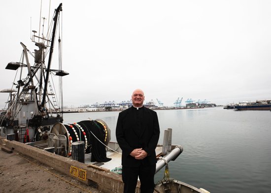 Father Maurice Harrigan poses for a photo Oct. 30, 2021. He is the pastor of Mary Star of the Sea Church in San Pedro, Calif., and chaplain at the Stella Maris Crew Center and Chapel at the Port of Los Angeles.