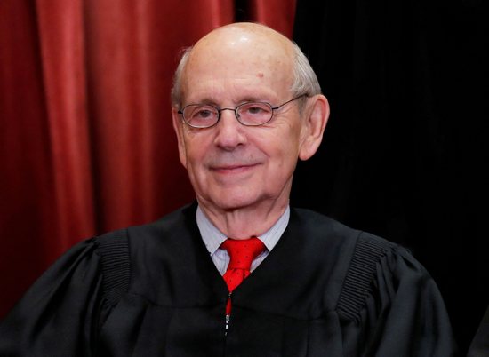 U.S. Supreme Court Associate Justice Stephen Breyer is seen at the Supreme Court in Washington Nov. 30, 2018.