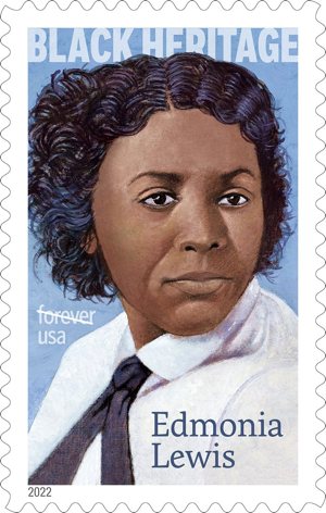 Edmonia Lewis, an African American and Native American sculptor who was Catholic, is honored on a stamp as part of the U.S. Postal Service's Black Heritage series, set for release Jan. 26, 2022.