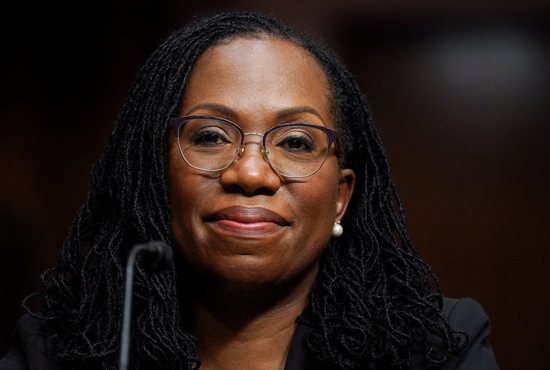President Joe Biden nominated Ketanji Brown Jackson -- pictured in Washington in April 28, 2021 -- to the U.S. Supreme Court Feb. 25, 2022. If confirmed, she would become the first Black woman to serve as a justice.