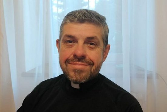 Father Tikhon Kulbaka, a Ukrainian Catholic priest from Lviv and a native of Donetsk who became famous throughout Ukraine after being captured by separatists in 2014, announced the beginning of an exorcism ritual aimed at Russian President Vladimir Putin. He is pictured in an undated photo.