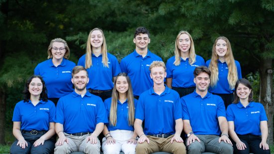 Michigan native Ben Johnston, front row, second from left, is completing his second year with a NET Ministries retreat team that had completed 88 retreats from mid-September to Feb. 27. He was inspired by NET missionaries who visited his high school his sophomore, junior and senior years. 