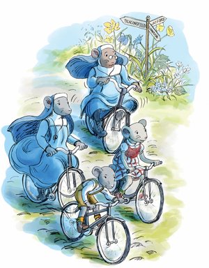 An illustration by Betsy Wallin in the children’s book "The Pursuit of the Pilfered Cheese” by Haley Stewart