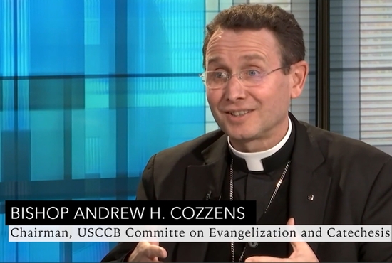 Bishop Andrew Cozzens in the bonus feature of “Alive.”