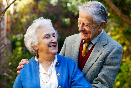 Drs. Evelyn and John Billings are pictured in the garden of their home in Melbourne, Australia, in this 2004 file photo. The couple are being celebrated as potential saints by those in the medical profession who worked with them as well as families who benefited from their innovative ovulation method, now taught in more than 40 countries around the world.