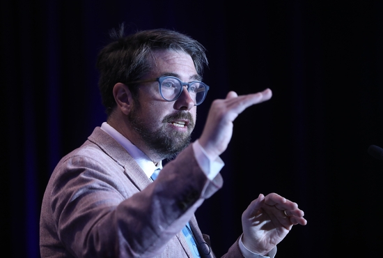 Timothy O'Malley, director of education at the McGrath Institute for Church Life at the University of Notre Dame in Indiana, speaks July 6, 2022, during the Catholic Media Conference in Portland, Ore.