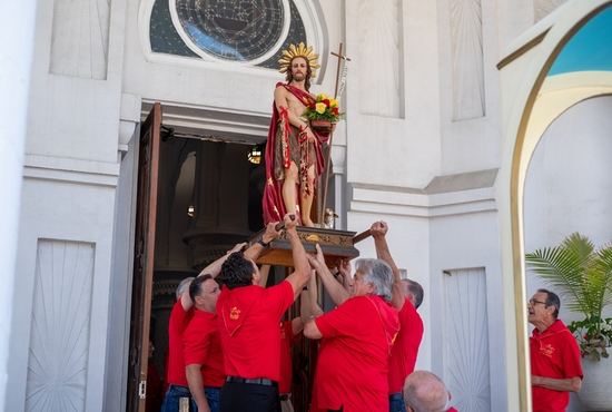 Men at Sacred Heart Catholic Church in Galveston, Texas, carry a statue of St. John the Baptist during a special Mass June 23, 2022, to honor his nativity. Generations of Italians on Galveston Island have maintained the Sicilian tradition of honoring St. John the Baptist for more than 60 years.