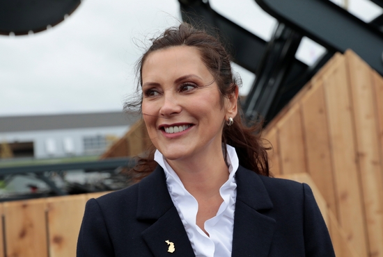 Michigan Gov. Gretchen Whitmer is seen in Pontiac, Mich., Sept. 21, 2021.