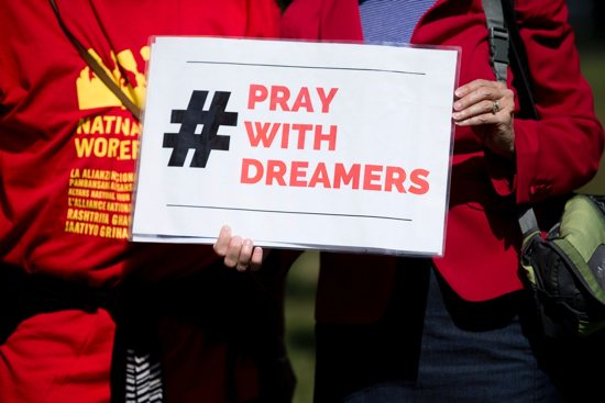 Demonstrators attend a rally near the U.S. Capitol in Washington Sept. 26, 2017, calling for passage of the DREAM Act, which would have created a path to citizenship for "Dreamers," the beneficiaries of the Deferred Action for Childhood Arrivals, known as DACA. A federal appeals court ruled Oct. 5, 2022, that DACA is unlawful but it agreed to preserve the program for existing recipients. President Barack Obama created the program in 2012 by executive action.