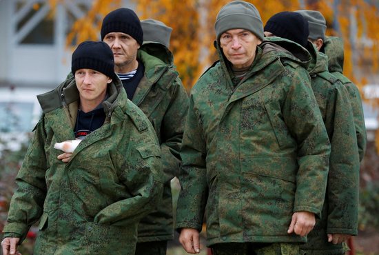 Servicemen released in a recent Russia-Ukraine prisoner exchange arrive in Amvrosiivka, Ukraine, Nov. 6, 2022. Aleksandr Avdeyev, Russian ambassador to the Holy See, confirmed that Pope Francis helped facilitate recent prisoner exchanges with Ukraine and said the Vatican is ready to act as a mediator between Ukraine and Russia.