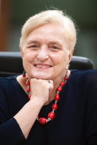 Marinella Perroni, a retired professor of biblical theology at the Pontifical Atheneum of St. Anselm, is pictured in Rome Sept. 21, 2021. In a recent article in the Vatican newspaper, Perroni said there are discriminatory notions behind the "Petrine and Marian principles" named by Pope Francis and previous popes. 