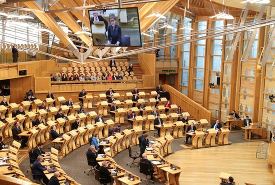 Scotland's First Minister Nicola Sturgeon speaks before the Scottish Parliament in Edinburgh March 3, 2022. Scotland's bishops have express grave concerns about the government's 2022 Gender Recognition Reform Bill.